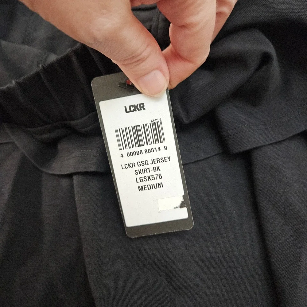 LCKR Tiered Ruffle Skort Girls Medium Black Jersey Knit Active Athleisure‎ Skirt